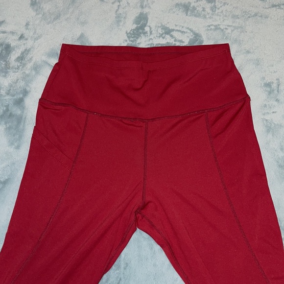 Wine Colored Activewear Pants - Picture 2 of 3